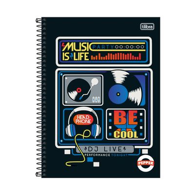 Caderno Universitário Tilibra Espiral Capa Dura Pepper 1 Matéria - Item Sortido