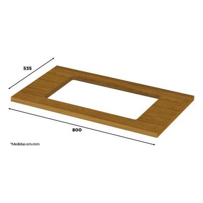 Balcão 2 Portas 80 Cm Americana Branco Com Tampo Para Cooktop Nature – Henn