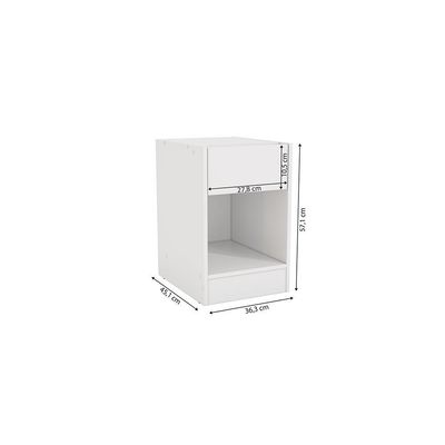 Mesa De Cabeceira 1 Gaveta Kappesberg Adapt Branco