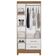 Guarda Roupa Solteiro Ambiente Lima 3 Portas Naturale Branco - Moval