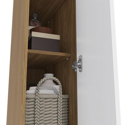 Guarda-roupa 1 Porta Kappesberg Adapt Nogueira/branco 36cm