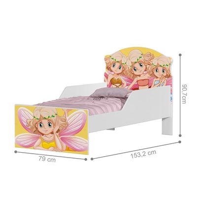 Mini Cama Fadinhas Coloridas Com Colchão