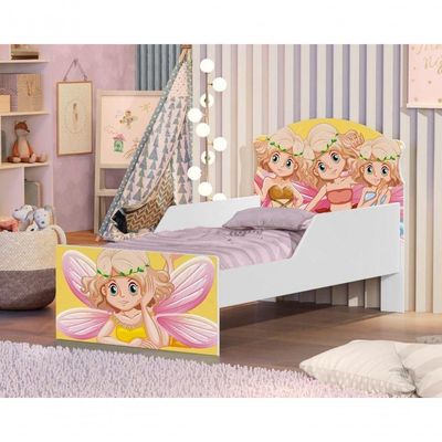 Mini Cama Fadinhas Coloridas Com Colchão
