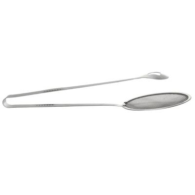 Escumadeira Com Pegador Para Fritura Inox 28cm Lyor Cozinha Multiuso Pastel Batata Frita