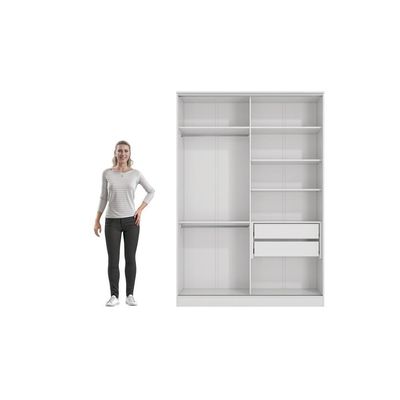 Guarda-roupa Closet 2 Gavetas Kappesberg Adapt Branco 158cm