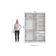 Guarda-roupa Closet 2 Gavetas Kappesberg Adapt Branco 158cm