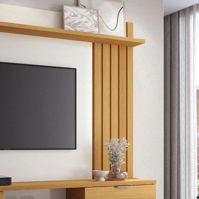 Painel Para Tv Lets Cinamomo Off White - Hb Móveis