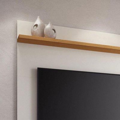 Painel Para Tv Lets Cinamomo Off White - Hb Móveis