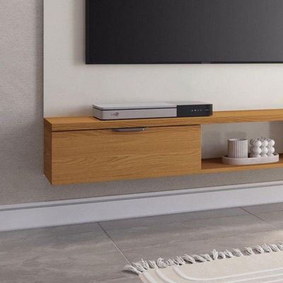 Painel Para Tv Lets Cinamomo Off White - Hb Móveis