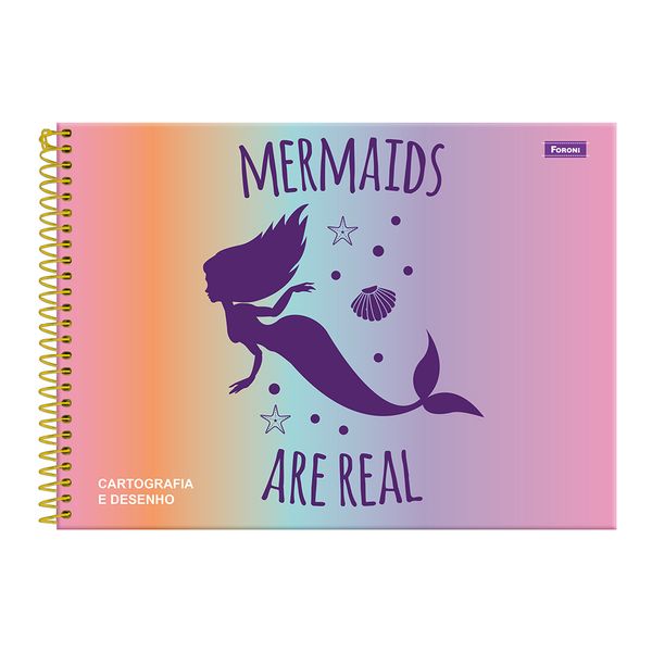 Caderno Cartografia Foroni Espiral Capa Dura Sereias 80 Folhas Caderno Cartografia Foroni Espiral Capa Dura Sereias 80 Folhas