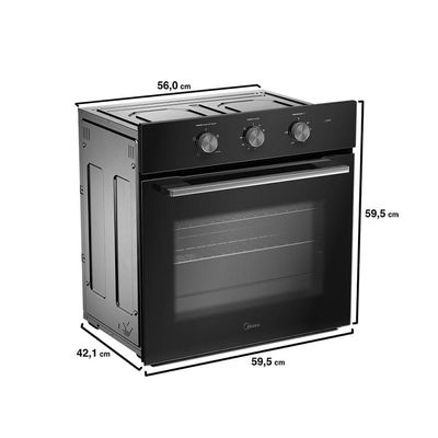 Forno Elétrico De Embutir Midea 68L TSM62 220V
