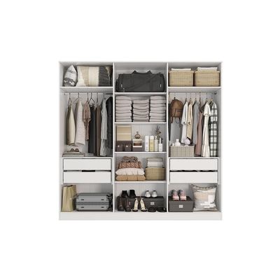 Guarda-roupa 6 Portas 4 Gavetas Kappesberg Adapt Branco