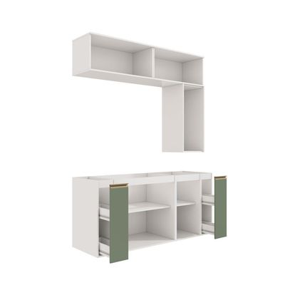 Conjunto Para Banheiro Kappesberg Celeste 7 Peças Branco/verde 160cm