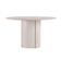 Conjunto de Mesa Redonda com Tampo de Vidro Off White e 6 Cadeiras Serena Poliéster Terracota e Amadeirado