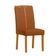 Conjunto de Mesa Redonda com Tampo de Vidro Off White e 6 Cadeiras Serena Poliéster Terracota e Amadeirado