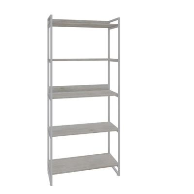 Estante Kuadra 80x40x187cm C/05 Prateleiras Snow / Est.branca Snow / Est.branca