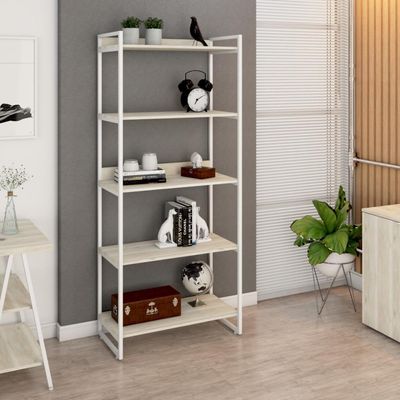 Estante Kuadra 80x40x187cm C/05 Prateleiras Snow / Est.branca Snow / Est.branca