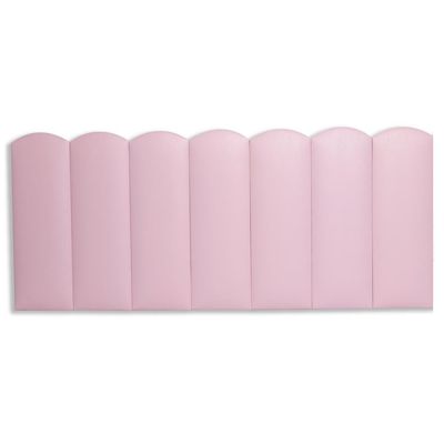 Cabeceira Casal Kit 7 Placas Modelo Nuvem - Courino Rosa