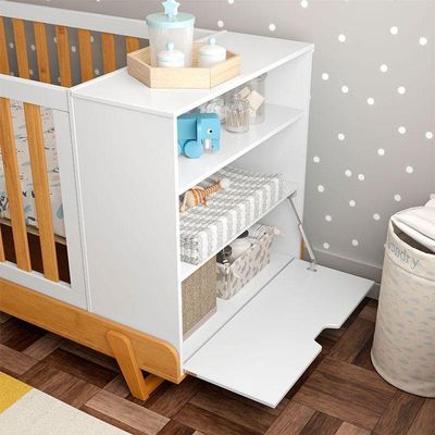 Berço Multifuncional Bkids Branco Freijó Eco Wood Com Colchão - Matic