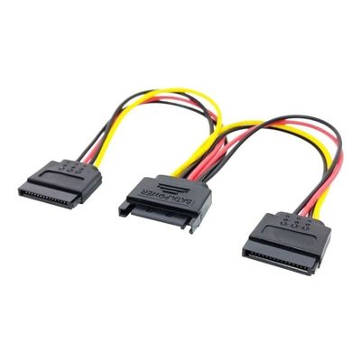 Cabo Adaptador Energia Sata Y Splitter Duplo Sata 15cm Flex