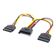 Cabo Adaptador Energia Sata Y Splitter Duplo Sata 15cm Flex