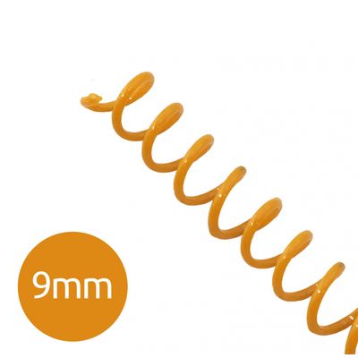 Espiral para Encadernação Laranja 9mm 50 Folhas 100 und