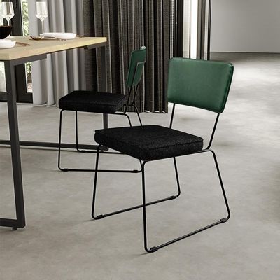 Kit 04 Cadeiras Decorativas Sala Jantar Allana L02 Facto Verde Musgo Linho Chumbo - Lyam Decor