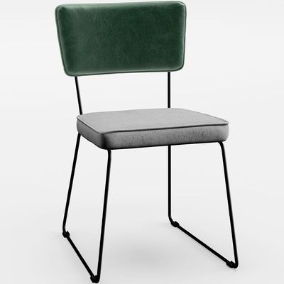 Kit 06 Cadeiras Decorativas Sala Jantar Allana L02 Facto Verde Musgo Linho Cinza - Lyam Decor