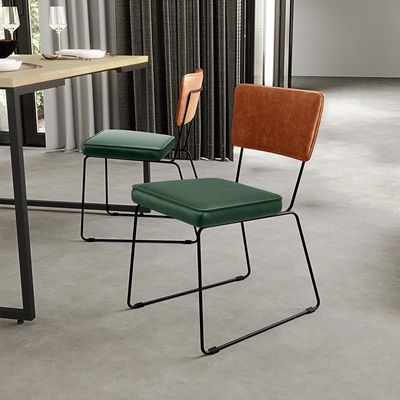 Cadeira Decorativa Estofada Sala Jantar Allana L02 Couríssimo Camel Facto Verde Musgo - Lyam Decor