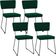 Kit 04 Cadeiras Decorativas Estofada Base De Aço Allana L02 Bouclê Verde - Lyam Decor