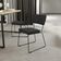 Cadeira Decorativa Estofada Para Sala De Jantar Base Em Aço Allana L02 Bouclê Preto - Lyam Decor