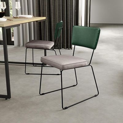 Cadeira Decorativa Estofada Sala De Jantar Allana L02 Facto Verde Musgo Linho Bege - Lyam Decor