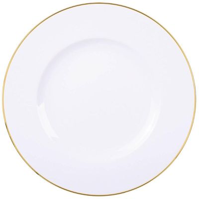 Jogo de Jantar 20 Peças Tramontina Elisa Porcelana Filete Dourado 4 Pessoas Mesa