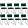 Kit 08 Cadeiras Decorativas Estofada Base De Aço Allana L02 Bouclê Verde - Lyam Decor