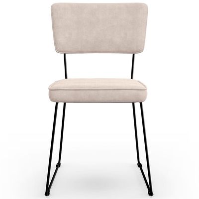 Kit 06 Cadeiras Decorativas Para Sala De Jantar Allana L02 Suede Bege - Lyam Decor