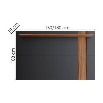 Painel Extensivel Tv 70 Polegadas 180 Cm Leme Colibri Preto Noce Milano