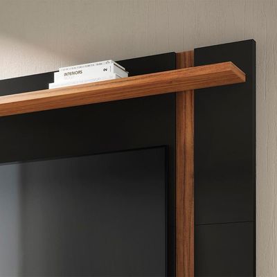 Painel Extensivel Tv 70 Polegadas 180 Cm Leme Colibri Preto Noce Milano