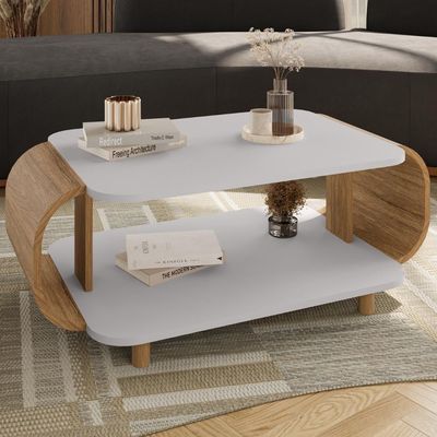 Mesa De Centro Organica Floripa 92 Cm Bechara Off White Naturalle