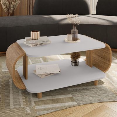 Mesa De Centro Organica Floripa 92 Cm Bechara Off White Naturalle