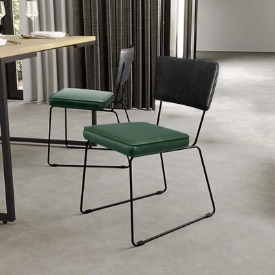 Kit 06 Cadeiras Decorativas Sala Jantar Allana L02 Couríssimo Preto Facto Verde Musgo - Lyam Decor