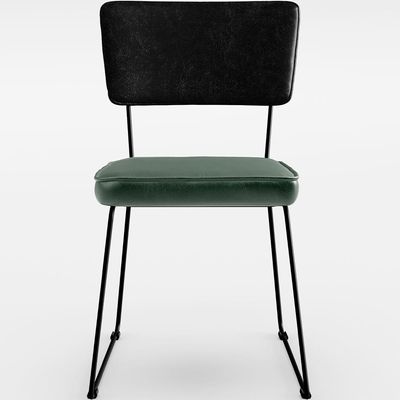 Kit 06 Cadeiras Decorativas Sala Jantar Allana L02 Couríssimo Preto Facto Verde Musgo - Lyam Decor