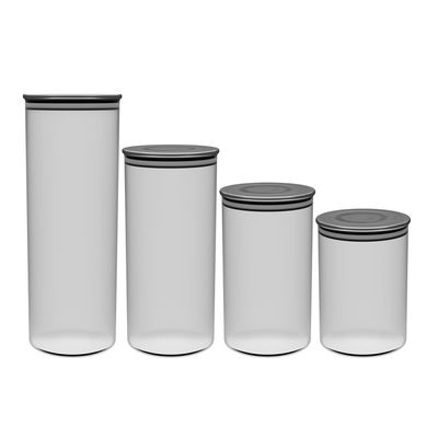 Pote para Mantimento Le em Vidro Borosilicato Hermético com Tampa Inox 1,4L