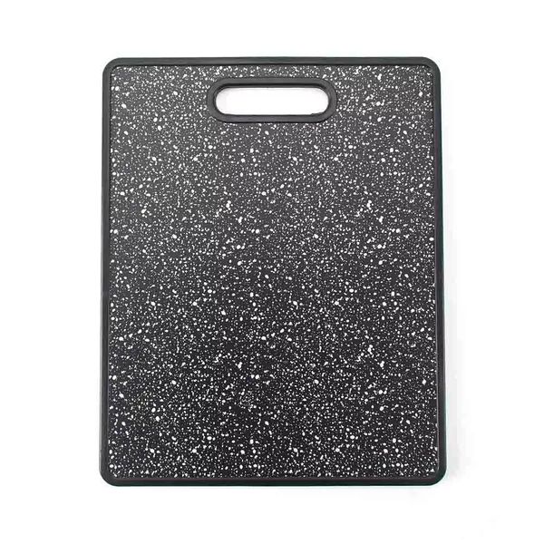 Tábua de Corte Le Marble Dark em Plástico Cinza Retangular 38x30cm
