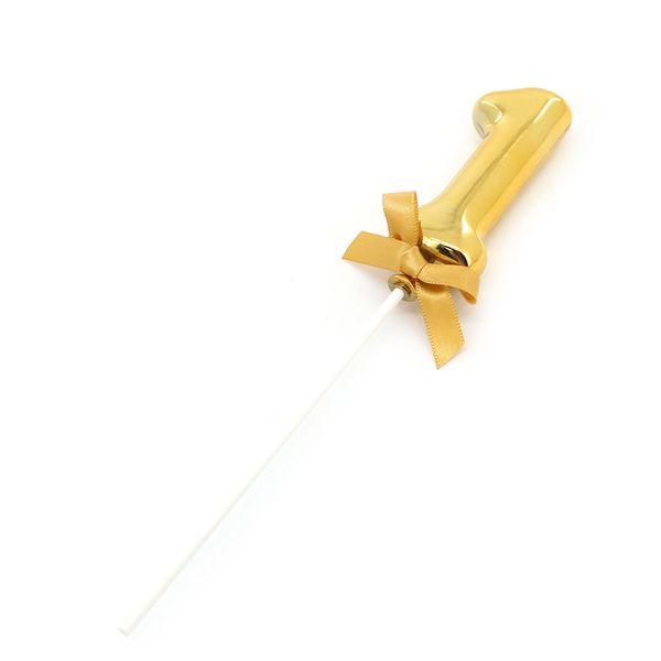 Topper Bolo Le Dourado Número 1 Topper Bolo Le Dourado Número 1