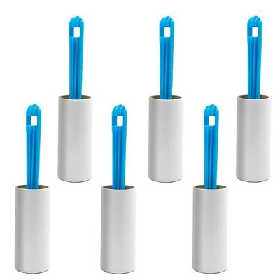 Kit 6 Removedor De Pelos Adesivo Giratório 60 Folhas 20cm
