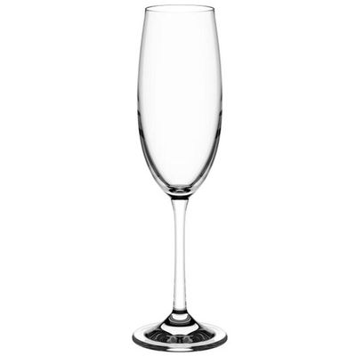 Kit 12 Taças de Champanhe 220ml Espumantes Cristal Copos Titânio Sense