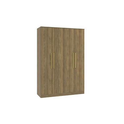 Guarda-roupa 4 Portas 2 Gavetas Kappesberg Adapt Nogueira