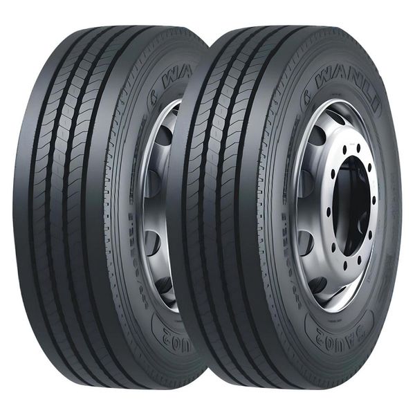 Pneu Wanli SAU02 215/75R17.5 Aro 17.5 135J 18 Lonas Kit2