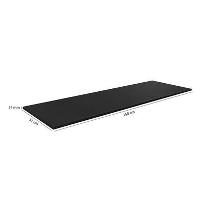 Balcão De Cozinha Andréia Com Tampo 150 Cm Preto Fosco - Ajl