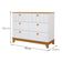 Conjunto Biscoito Roupeiro 4 Portas E Cômoda 6 Gavetas Branco Acetinado nature